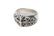 Load image into Gallery viewer, 極美品 CHROME HEARTS クロムハーツ フローラルクロス リング 指輪 サイズ19号 重量約18.4g シルバー925 中古 4c076516