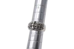 極美品 CHROME HEARTS クロムハーツ フローラルクロス リング 指輪 サイズ19号 重量約18.4g シルバー925 中古 4c076516