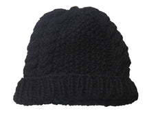 Load image into Gallery viewer, 新品未使用 CHROME HEARTS クロムハーツ カシミヤ クロスパッチ ビーニー ニットキャップ 帽子 ブラック 中古 4c076523