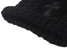 Load image into Gallery viewer, 新品未使用 CHROME HEARTS クロムハーツ カシミヤ クロスパッチ ビーニー ニットキャップ 帽子 ブラック 中古 4c076523