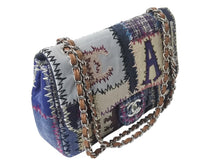 Load image into Gallery viewer, 極美品 CHANEL シャネル パッチワーク ツイード チェーンショルダーバッグ 16番台 シルバー金具 ココマーク ロゴ マルチ 中古 4c076525