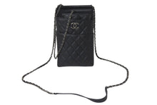Load image into Gallery viewer, CHANEL シャネル CC ミニ ウェイターバッグ ショルダーバッグ キャビアスキン ブラック アンティークシルバー金具 21番台 ロングウォレット付き 美品 中古 4c076526