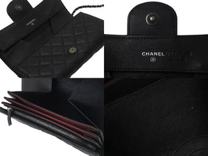 CHANEL シャネル CC ミニ ウェイターバッグ ショルダーバッグ キャビアスキン ブラック アンティークシルバー金具 21番台 ロングウォレット付き 美品 中古 4c076526