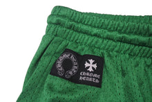 Load image into Gallery viewer, 新品未使用 CHROME HEARTS クロムハーツ MESH VARSITY SHORTS GREEN ショーツ グリーン ナイロン サイズM 中古 4c076530