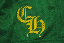 Load image into Gallery viewer, 新品未使用 CHROME HEARTS クロムハーツ MESH VARSITY SHORTS GREEN ショーツ グリーン ナイロン サイズM 中古 4c076530