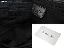 Load image into Gallery viewer, Christian Dior クリスチャンディオール トロッター サドルバッグ ブラック ガリアーノ期 シルバー金具 ワンショルダー ロゴ 美品 中古 4c076533
