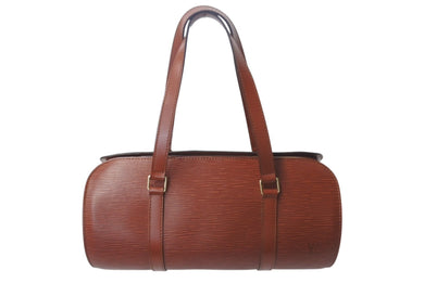 極美品 LOUIS VUITTON ルイヴィトン スフロ ハンドバッグ M52223 エピ レザー ブラウン ゴールド金具 中古 4c076536