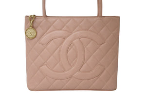 極美品 CHANEL シャネル 復刻トート トートバッグ ハンドバッグ 6番台 ココマーク キャビアスキン ピンク ゴールド金具 中古 4c076539