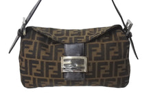 Load image into Gallery viewer, 極美品 FENDI フェンディ マンマバケット ワンショルダーバッグ 26725 ズッカ柄 キャンバス レザー ブラウン 中古 4c076541