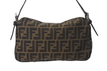 Load image into Gallery viewer, 極美品 FENDI フェンディ マンマバケット ワンショルダーバッグ 26725 ズッカ柄 キャンバス レザー ブラウン 中古 4c076541