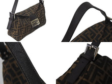 Load image into Gallery viewer, 極美品 FENDI フェンディ マンマバケット ワンショルダーバッグ 26725 ズッカ柄 キャンバス レザー ブラウン 中古 4c076541