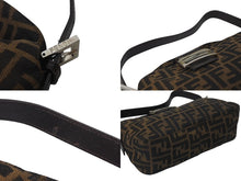 Load image into Gallery viewer, 極美品 FENDI フェンディ マンマバケット ワンショルダーバッグ 26725 ズッカ柄 キャンバス レザー ブラウン 中古 4c076541
