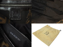 Load image into Gallery viewer, 極美品 FENDI フェンディ マンマバケット ワンショルダーバッグ 26725 ズッカ柄 キャンバス レザー ブラウン 中古 4c076541