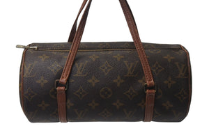 LOUIS VUITTON ルイヴィトン モノグラム パピヨン26 ハンドバッグ M51366 ブラウン ロゴ ゴールド金具 美品 中古 4c076542