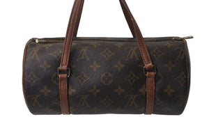 LOUIS VUITTON ルイヴィトン モノグラム パピヨン26 ハンドバッグ M51366 ブラウン ロゴ ゴールド金具 美品 中古 4c076542