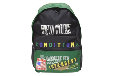 NEW YORK ニューヨーク リュック バックパック キッズ グリーン ブラック ポリエステル 美品 中古 4c076548