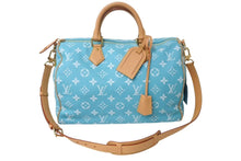 Load image into Gallery viewer, 新品同様 LOUIS VUITTON ルイヴィトン スピーディ P9 バンドリエール 40 ハンドバッグ M11564 モノグラム ターコイズ 中古 4c076549