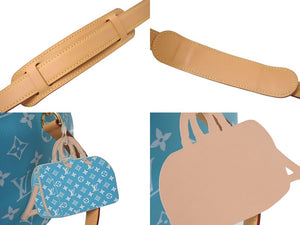 新品同様 LOUIS VUITTON ルイヴィトン スピーディ P9 バンドリエール 40 ハンドバッグ M11564 モノグラム ターコイズ 中古 4c076549