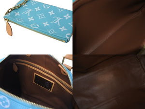 新品同様 LOUIS VUITTON ルイヴィトン スピーディ P9 バンドリエール 40 ハンドバッグ M11564 モノグラム ターコイズ 中古 4c076549