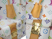 Load image into Gallery viewer, LOUIS VUITTON ルイヴィトン ボストンバッグ スピーディ40 村上隆 M93216 ホワイト マルチカラー PVC レザー ゴールド金具 美品 中古 4c076551