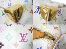 Load image into Gallery viewer, LOUIS VUITTON ルイヴィトン ボストンバッグ スピーディ40 村上隆 M93216 ホワイト マルチカラー PVC レザー ゴールド金具 美品 中古 4c076551