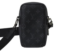 Load image into Gallery viewer, 極美品 LOUIS VUITTON ルイヴィトン ショルダーバッグ M81321 ダブルフォンポーチ エクリプスブラック シルバー金具 中古 4c076555