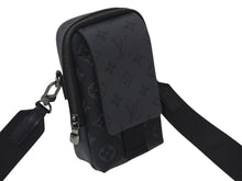 Load image into Gallery viewer, 極美品 LOUIS VUITTON ルイヴィトン ショルダーバッグ M81321 ダブルフォンポーチ エクリプスブラック シルバー金具 中古 4c076555