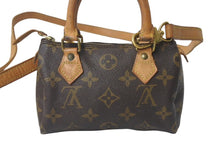 Load image into Gallery viewer, LOUIS VUITTON ルイヴィトン モノグラム ミニスピーディ 2WAY ハンドバッグ ショルダーバッグ M41534 ブラウン ゴールド金具 良品 中古 4c076558