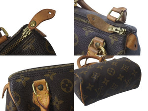 LOUIS VUITTON ルイヴィトン モノグラム ミニスピーディ 2WAY ハンドバッグ ショルダーバッグ M41534 ブラウン ゴールド金具 良品 中古 4c076558