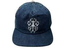 Load image into Gallery viewer, 新品未使用 CHROME HEARTS クロムハーツ キャップ ヴィンダガー クロスボール ブルー コットン 中古 4c076559