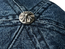 Load image into Gallery viewer, 新品未使用 CHROME HEARTS クロムハーツ キャップ ヴィンダガー クロスボール ブルー コットン 中古 4c076559