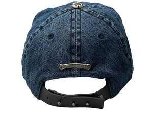新品未使用 CHROME HEARTS クロムハーツ キャップ ヴィンダガー クロスボール ブルー コットン 中古 4c076559