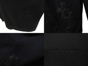 CHROME HEARTS クロムハーツ Y NOT クロスパッチ フーディー パーカー サイズM 12パッチ CHクロス ブラック 美品 中古 4c076560