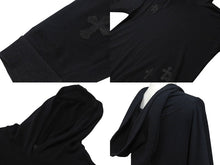 Load image into Gallery viewer, CHROME HEARTS クロムハーツ Y NOT クロスパッチ フーディー パーカー サイズM 12パッチ CHクロス ブラック 美品 中古 4c076560