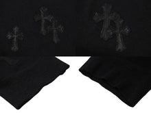 Load image into Gallery viewer, CHROME HEARTS クロムハーツ Y NOT クロスパッチ フーディー パーカー サイズM 12パッチ CHクロス ブラック 美品 中古 4c076560