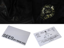 Load image into Gallery viewer, CHROME HEARTS クロムハーツ フェドラ レザーハット 帽子 サイズM ガンスリンガーベルト BSフレア ブラック シルバ−925 美品 中古 4c076567