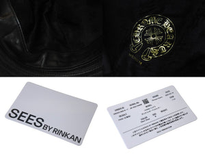 CHROME HEARTS クロムハーツ フェドラ レザーハット 帽子 サイズM ガンスリンガーベルト BSフレア ブラック シルバ−925 美品 中古 4c076567