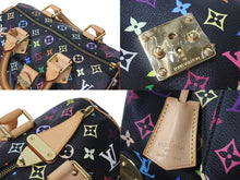 Load image into Gallery viewer, 極美品 LOUIS VUITTON ルイヴィトン スピーディ30 ハンドバッグ M92642 モノグラム マルチカラー ブラック 中古 4c076568