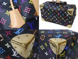 極美品 LOUIS VUITTON ルイヴィトン スピーディ30 ハンドバッグ M92642 モノグラム マルチカラー ブラック 中古 4c076568