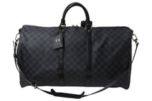 Load image into Gallery viewer, LOUIS VUITTON ルイヴィトン キーポル バンドリエール55 ボストンバッグ N41413 ダミエグラフィット ブラック 美品 中古 4c076574