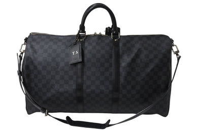 LOUIS VUITTON ルイヴィトン キーポル バンドリエール55 ボストンバッグ N41413 ダミエグラフィット ブラック 美品 中古 4c076574