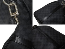 Load image into Gallery viewer, LOUIS VUITTON ルイヴィトン キーポル バンドリエール55 ボストンバッグ N41413 ダミエグラフィット ブラック 美品 中古 4c076574