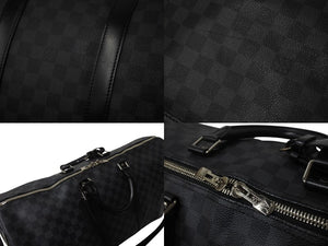 LOUIS VUITTON ルイヴィトン キーポル バンドリエール55 ボストンバッグ N41413 ダミエグラフィット ブラック 美品 中古 4c076574
