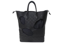 Load image into Gallery viewer, 新品同様 LOUIS VUITTON ルイヴィトン コムデギャルソン 川久保玲 トートバッグ M58661 ウィズホールズMM モノグラムアンプラント ブラック 中古4c076579