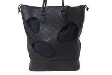 Load image into Gallery viewer, 新品同様 LOUIS VUITTON ルイヴィトン コムデギャルソン 川久保玲 トートバッグ M58661 ウィズホールズMM モノグラムアンプラント ブラック 中古4c076579
