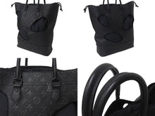 Load image into Gallery viewer, 新品同様 LOUIS VUITTON ルイヴィトン コムデギャルソン 川久保玲 トートバッグ M58661 ウィズホールズMM モノグラムアンプラント ブラック 中古4c076579