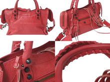 Load image into Gallery viewer, BALENCIAGA バレンシアガ ハンドバッグ Mini City ミニシティ ピンク レザー 300295 美品 中古 4c076582