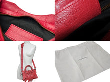 Load image into Gallery viewer, BALENCIAGA バレンシアガ ハンドバッグ Mini City ミニシティ ピンク レザー 300295 美品 中古 4c076582