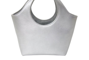 極美品 BALENCIAGA バレンシアガ ハンドバッグ MARY KATE XS メアリーケイト XS シルバー レザー 747036 中古 4c076583