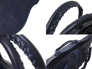 BALENCIAGA バレンシアガ ハンドバッグ ２WAY THE PART TIME ザパートタイム ネイビー レザー 168028 美品 中古 4c076584